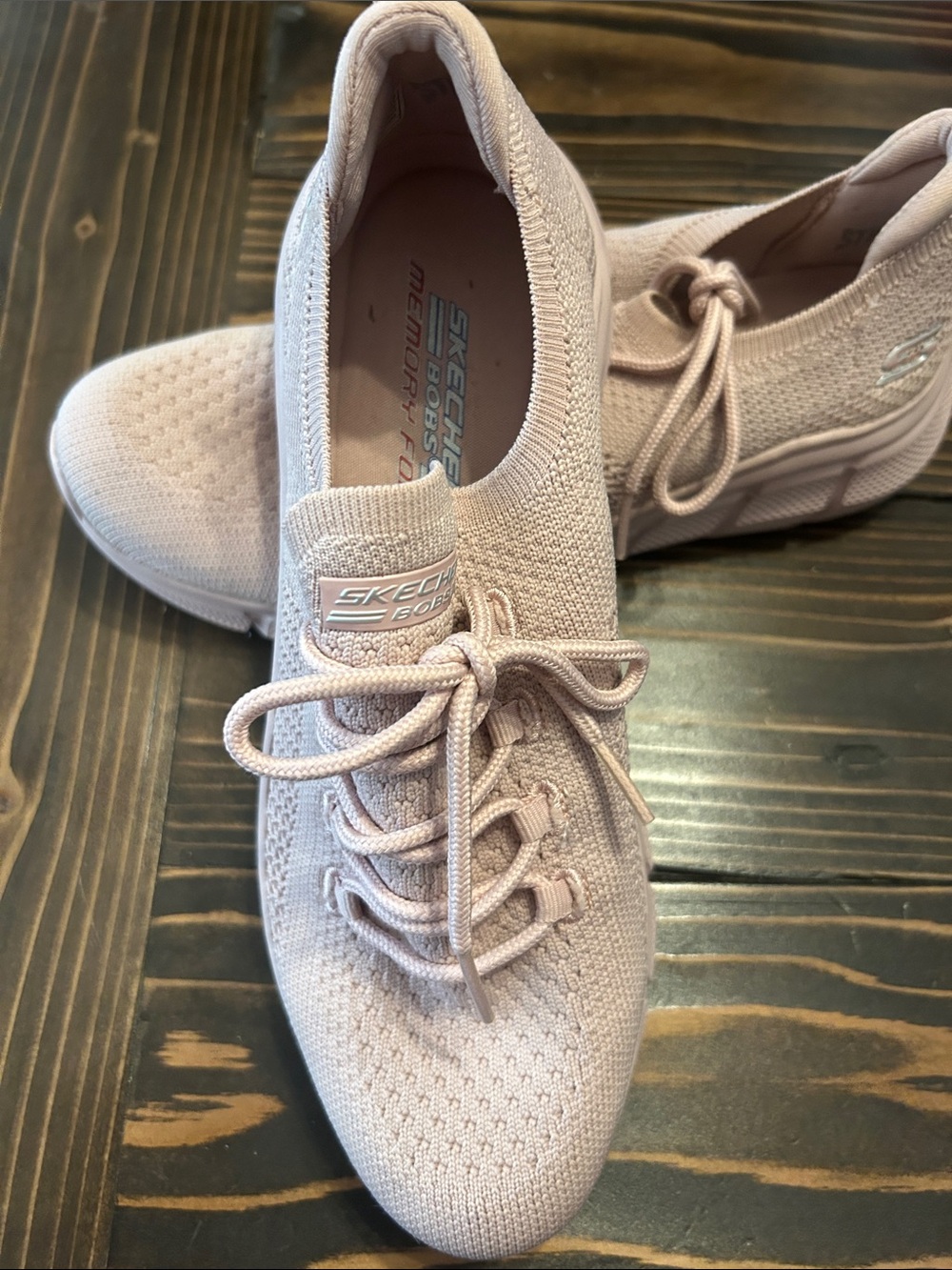 Skechers Women's Slip-On Knit Athletic Sneakers in Light Pink - Picture 7 of 12